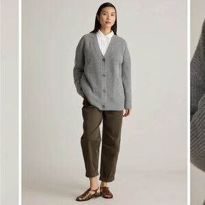 Quince oversized gray cashmere cardigan - Women's small